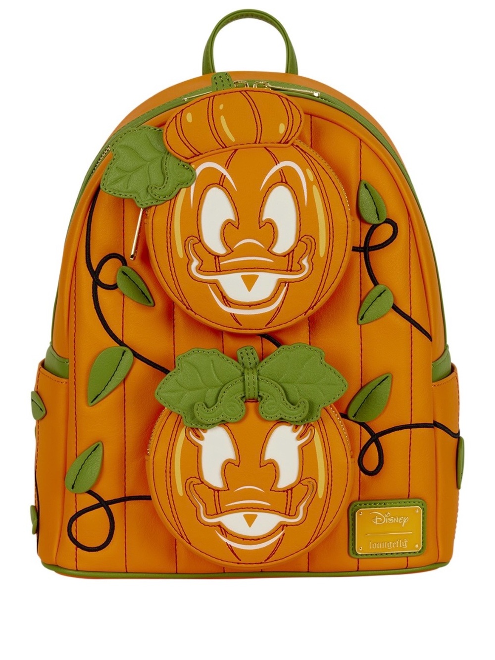 Loungefly Disney Donald & Daisy Pumpkin Mini Backpack & Wallet set